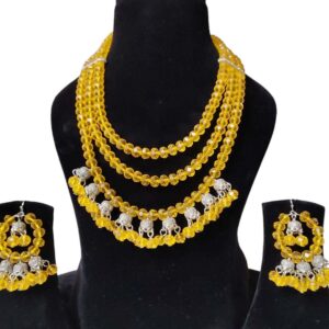 yellow necklace set